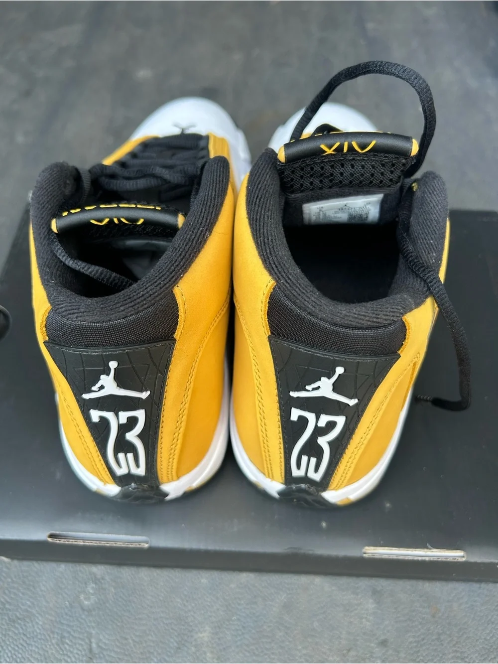 Jordan Yellow, White & Black Retro Basketball Shoes
